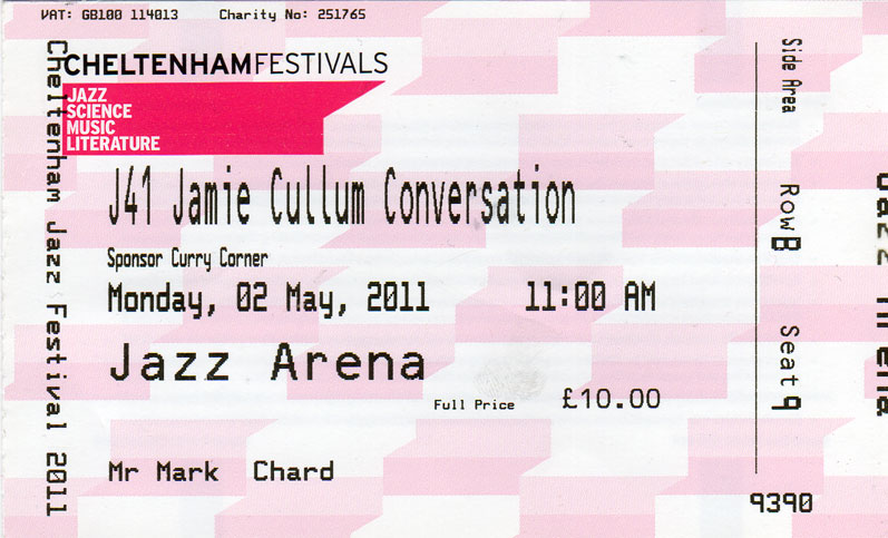 JAMIE CULLUM in Conversation Ticket